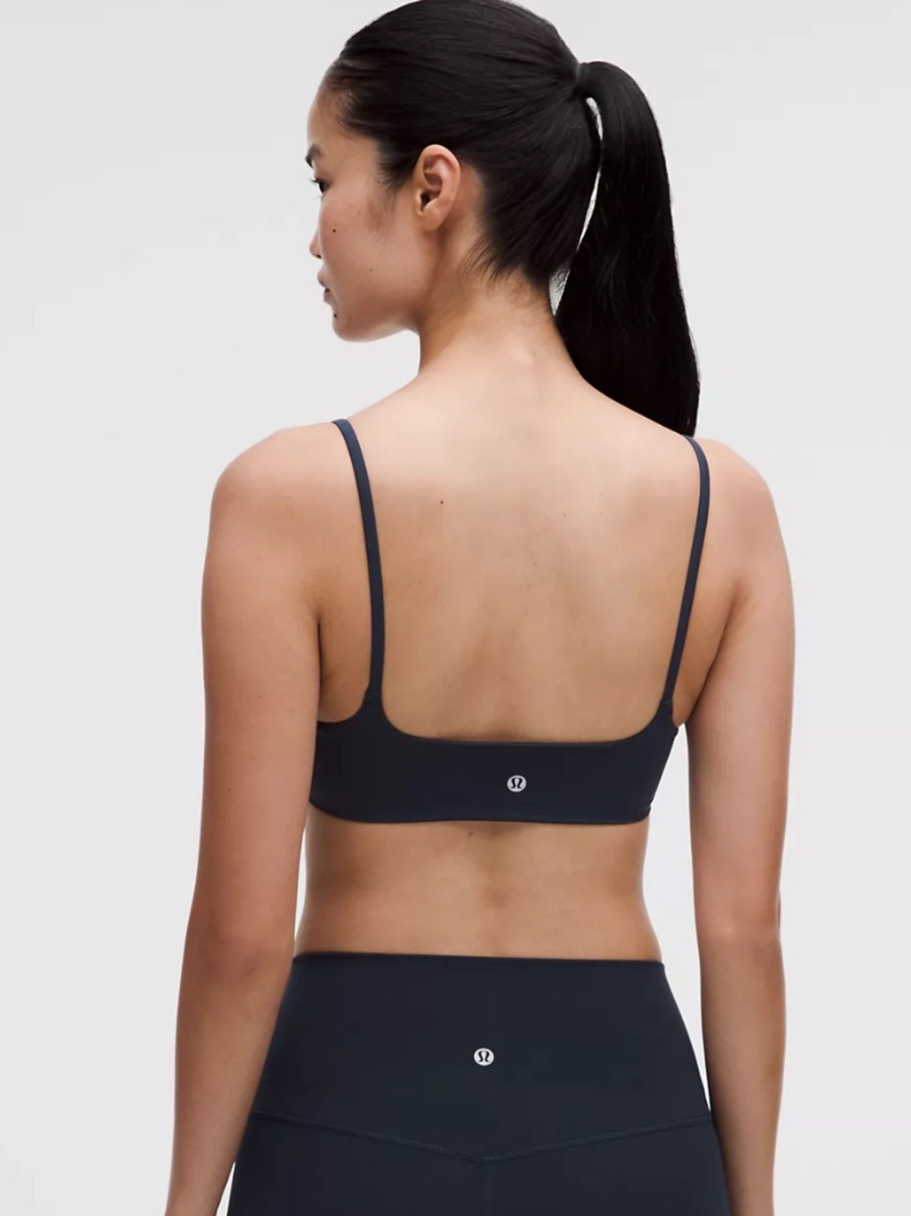 Lululemon Like a Cloud spaghetti strap bra A/B 10 navy - Picture 2 of 5